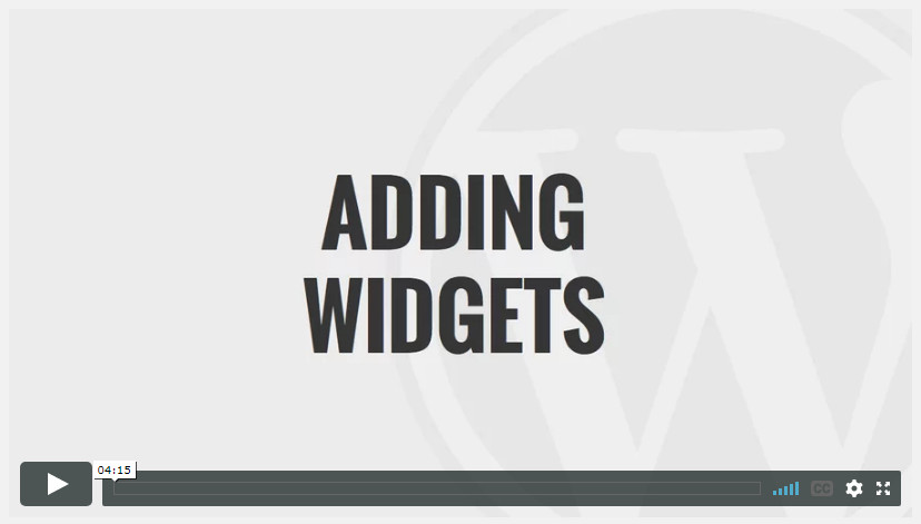 Adding Widgets