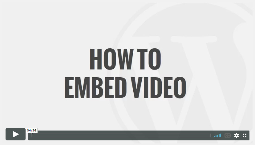 How to Embed Video