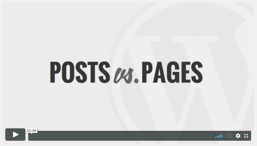 Post Vs Pages